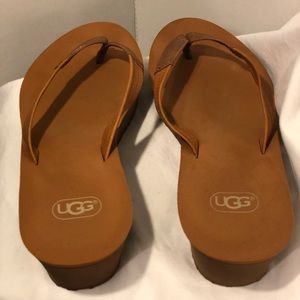UGG Wedge Leather Women’s Flip Flops